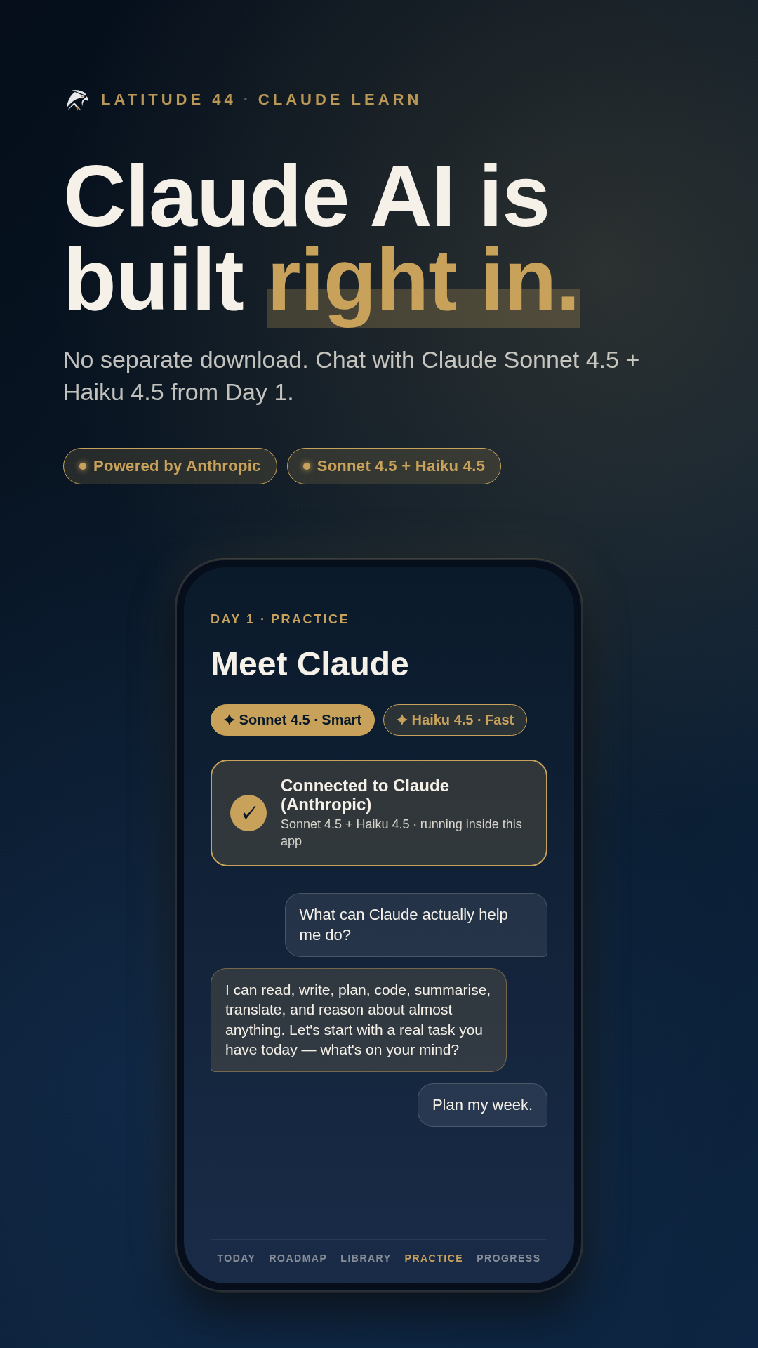 Claude AI built-in to the app